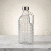2 Crystal Glass Water Jug with Handle