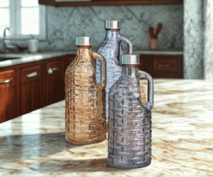 Crystal Glass Water Jug with Handle