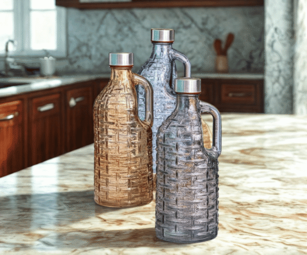 23 Crystal Glass Water Jug with Handle