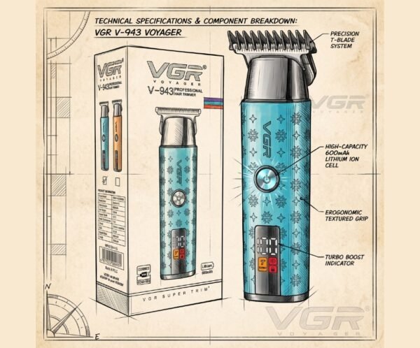 VGR V-943 Professional Hair Trimmer for Men