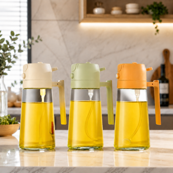 2-in-1 Glass Oil Sprayer & Dispenser