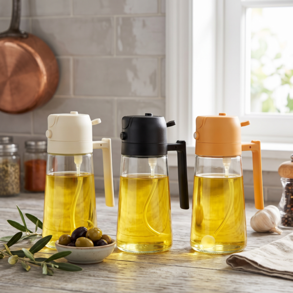 2-in-1 Glass Oil Sprayer & Dispenser