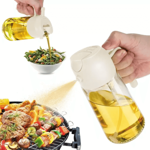 2-in-1 Glass Oil Sprayer & Dispenser