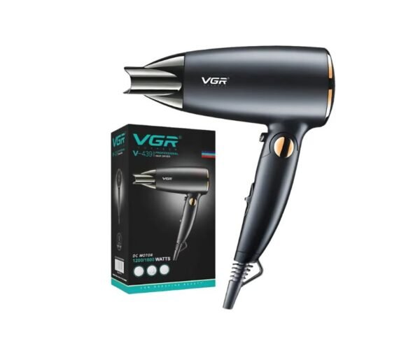 VGR V-439 Professional Foldable Hair Dryer 1600W Black VGR V-439 Foldable Hair Dryer